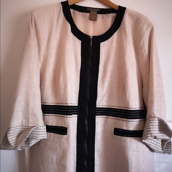 Zippered +sized business casual top - Picture 3 of 4